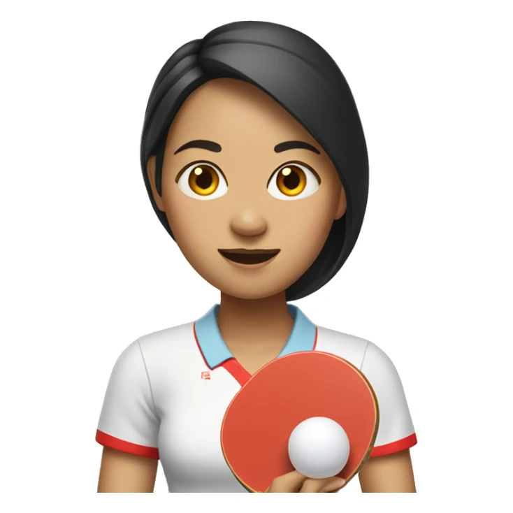 Thai woman with ping pong   sticker