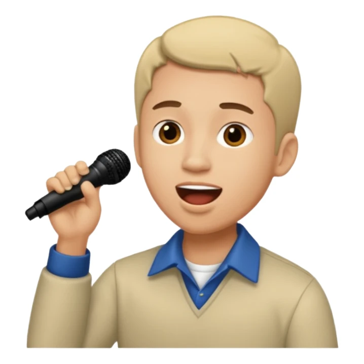 A man singing. sticker