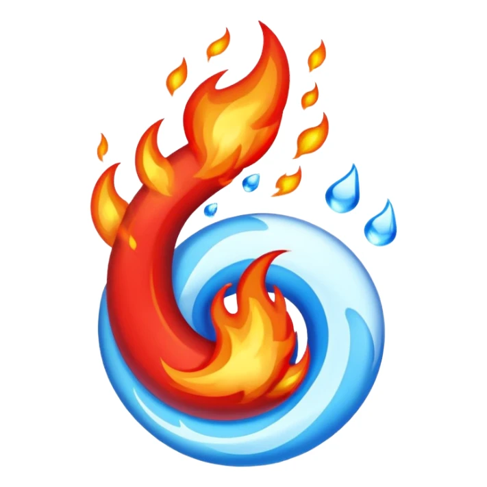 Fire and ıce sticker