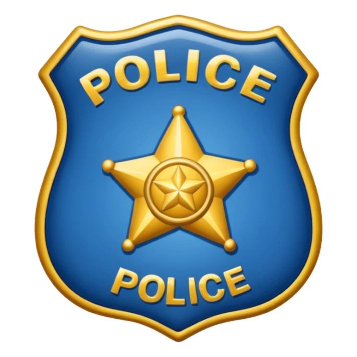 Police badge sticker