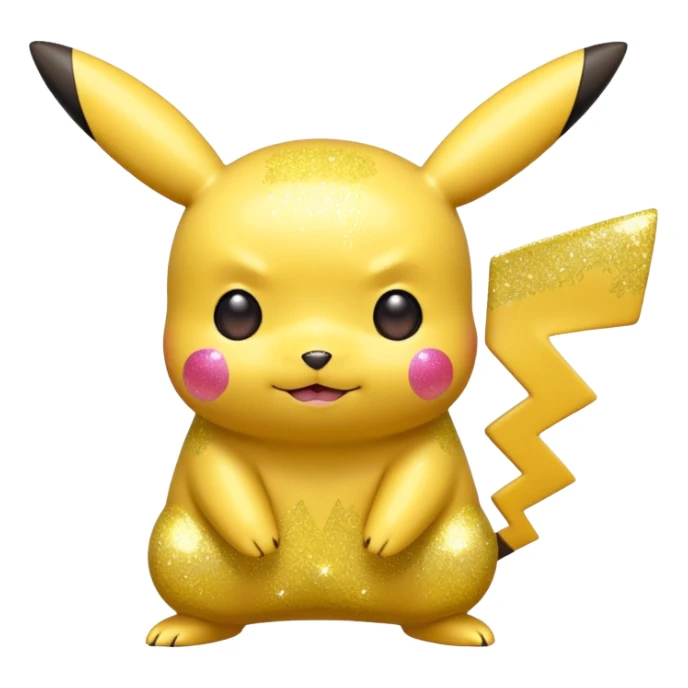 glitter pokemon pikachu sticker