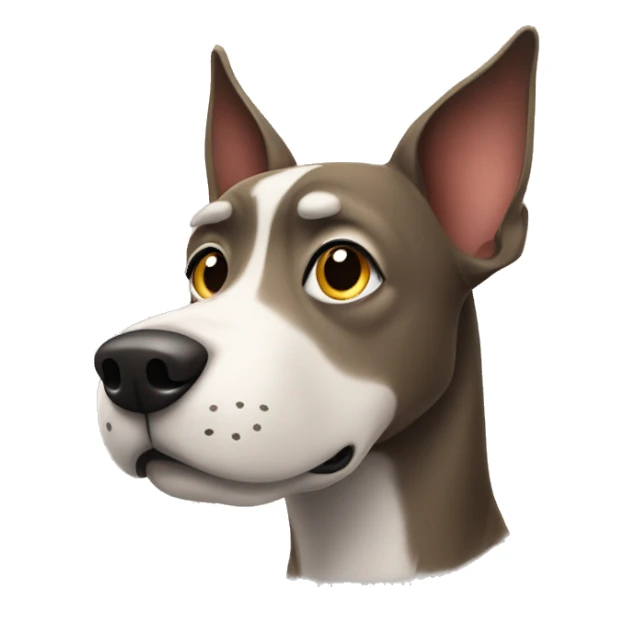 no collar dog with claws staring back sticker