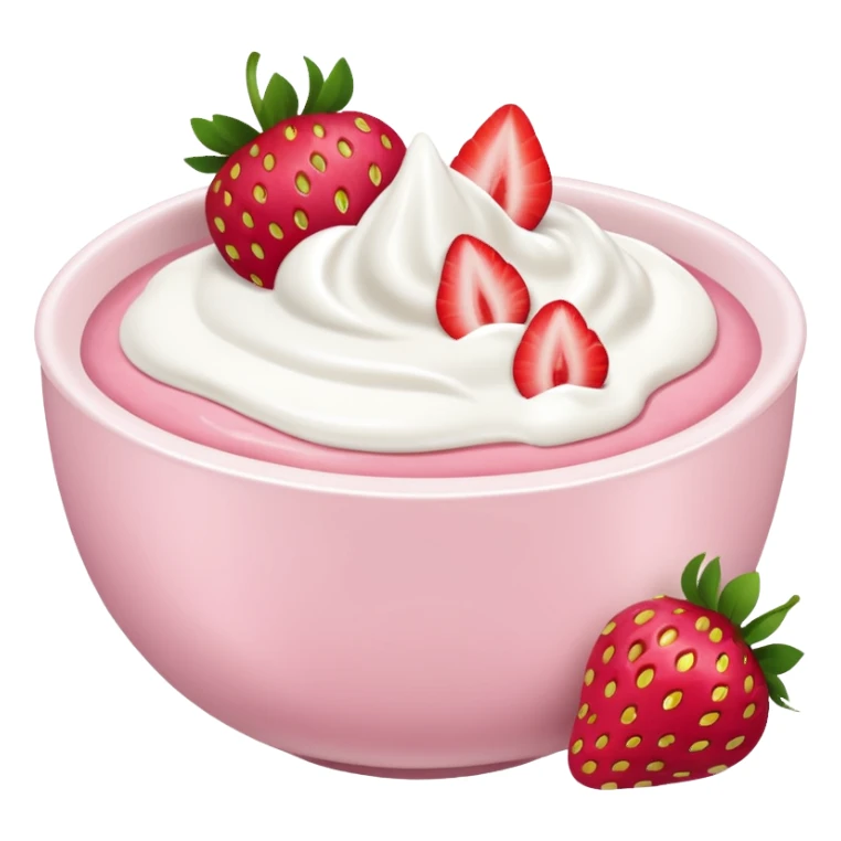 Strawberry yoghurt in 3d sticker