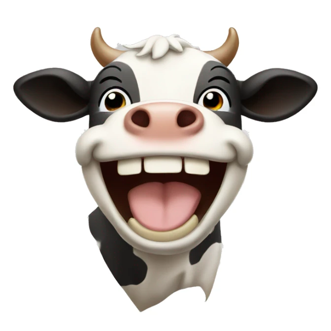 Cow laughing  sticker