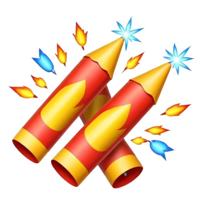 Fire crackers realistic  sticker