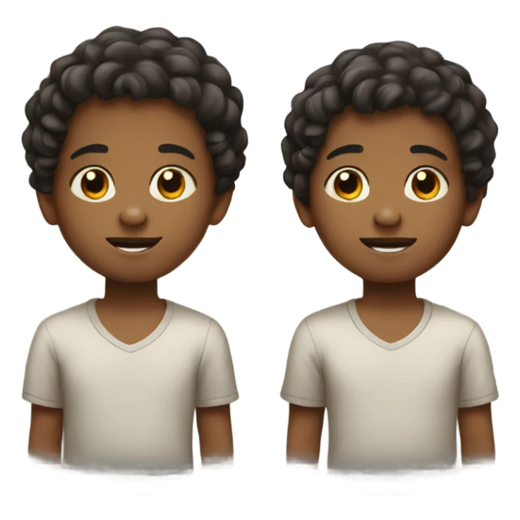 Young boy twins sticker