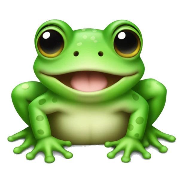 Cute baby frog sticker