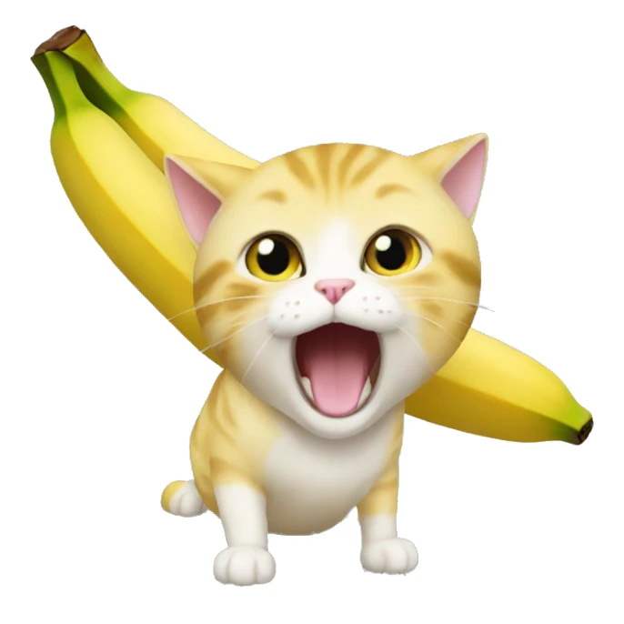 Banana cat meme sticker