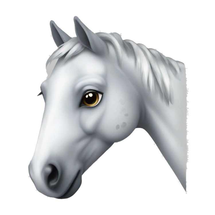 White and grey dotted horse sticker
