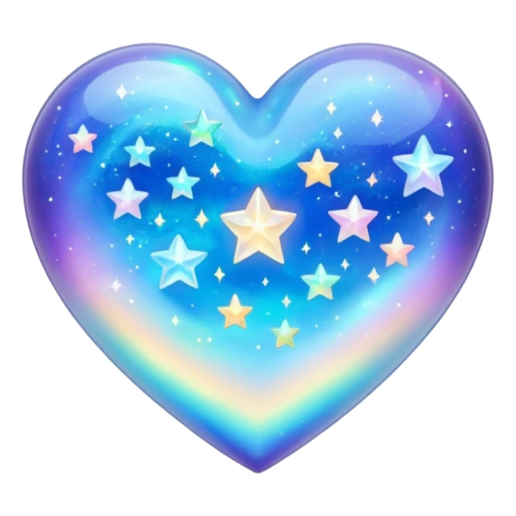 stars opalite heart galaxy opalite sticker