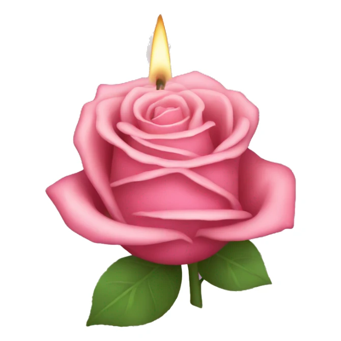 Une bougie rose sticker