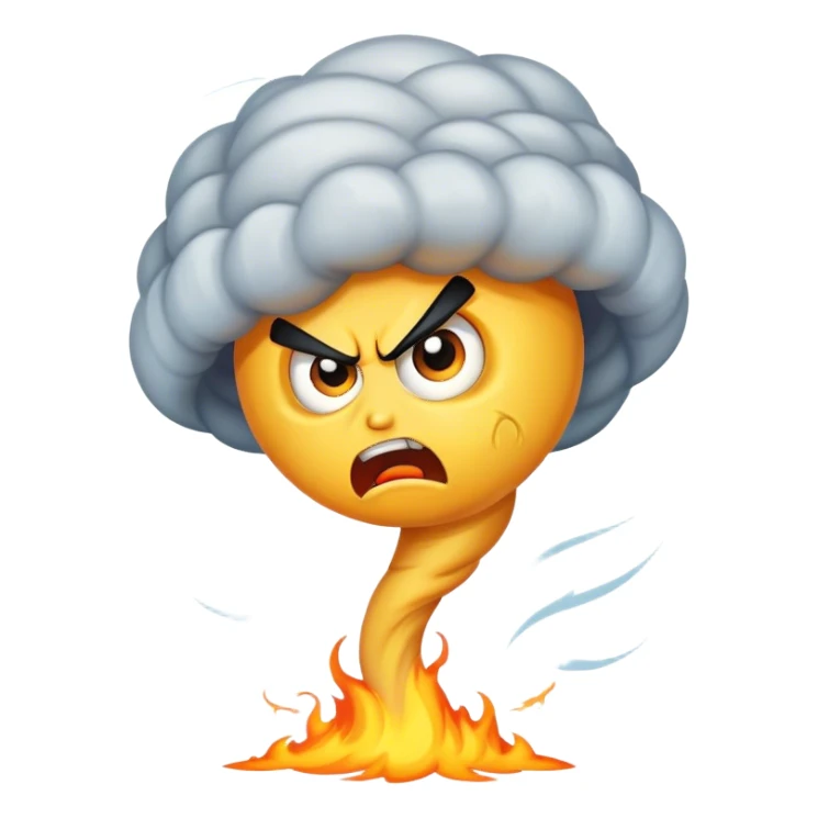 Angry tornado sticker