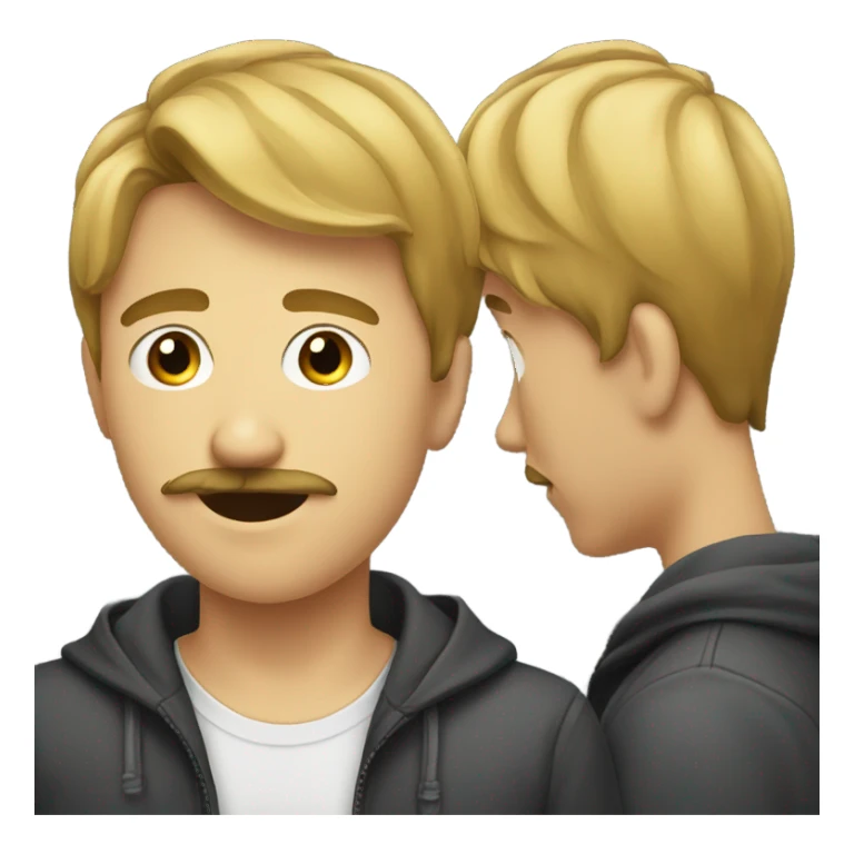 a teenage boy with a mustache  sticker