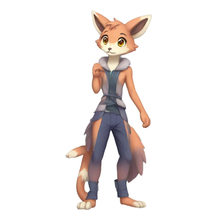 Anthro Sona Fakemon Full Body sticker