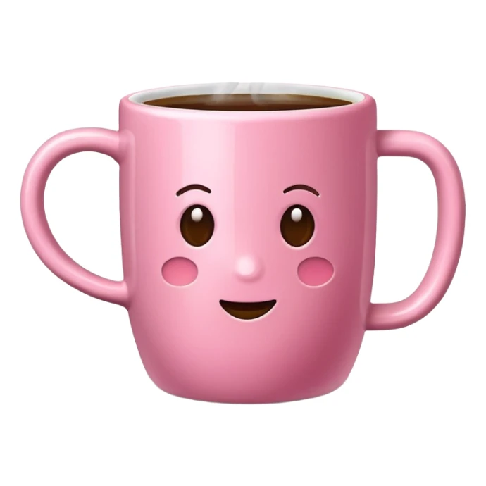 Coffie in a pink mug sticker