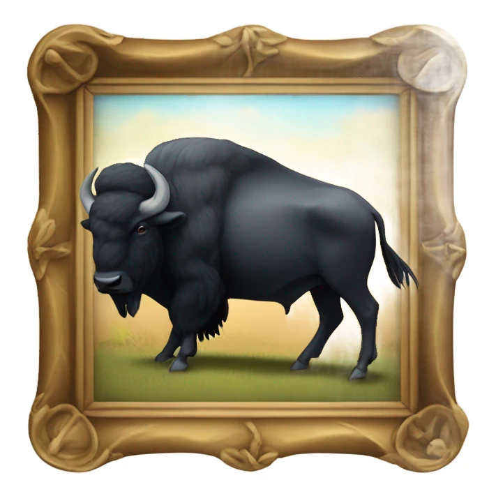 Buffalo eating a raven sticker