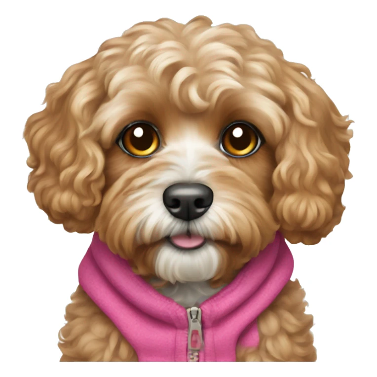 cavapoo dog in clothes sticker