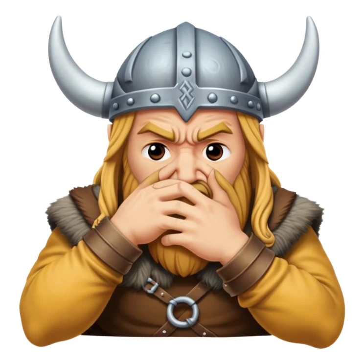viking facepalm realistic sticker