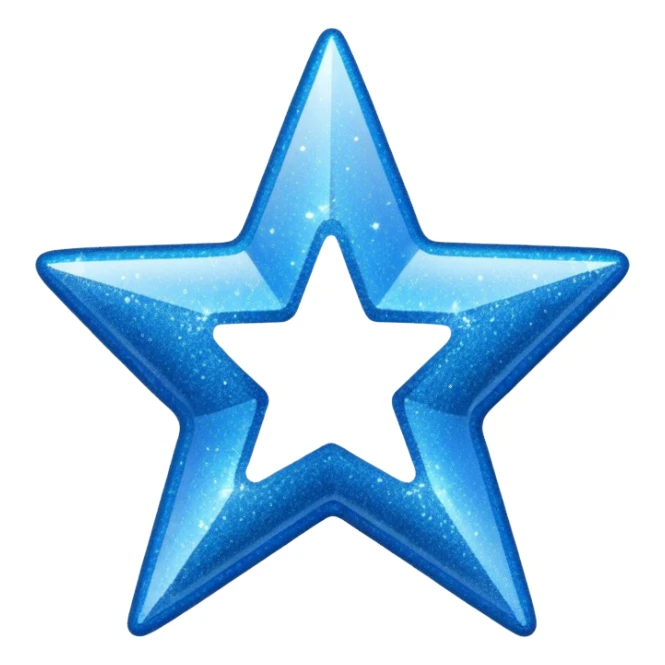 icon instagram em forma de estrela glitter blue sticker