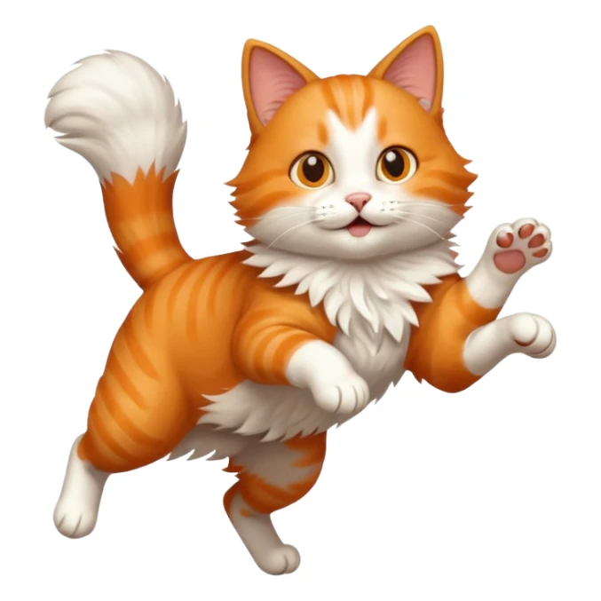 Un chat qui saut sticker