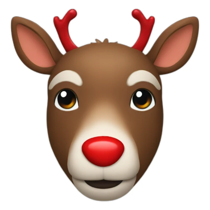 rudolph with red nose sticker