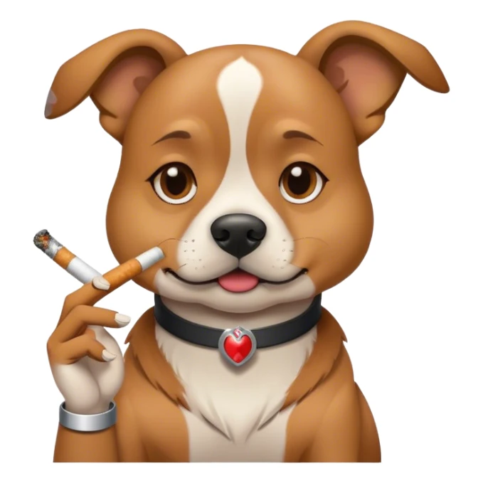 Dog smoking cigarettes  sticker
