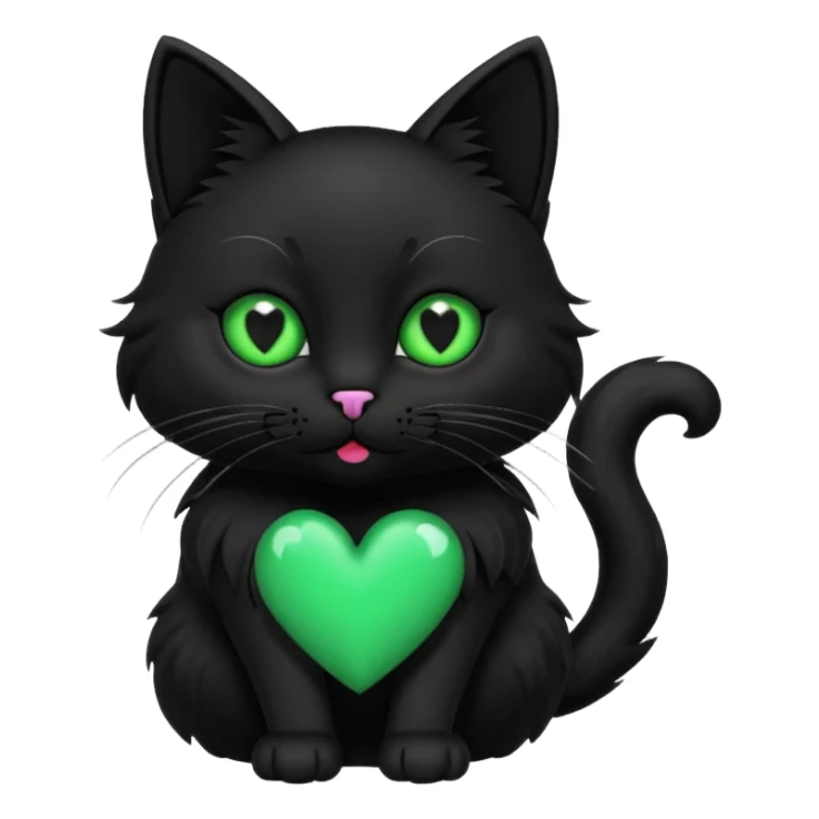goth themed heart with a black cat sticker