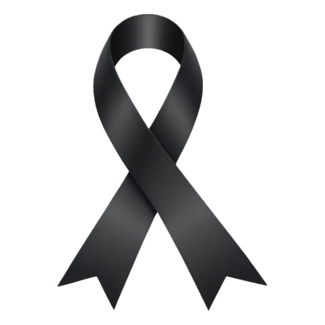 black THIN ribbon  sticker