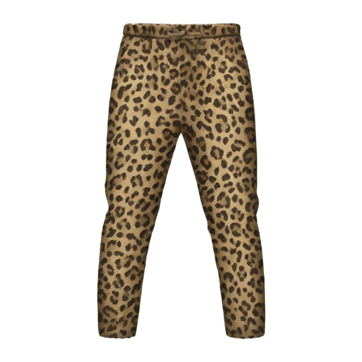 Trousers with leopard print sticker