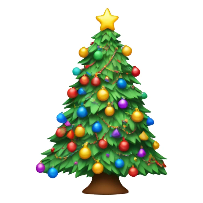 Messy,colorful Christmas tree sticker