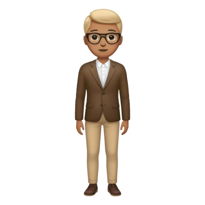 male model wearing glasses full body sticker