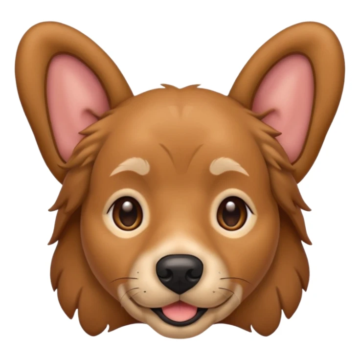 dog with human ears sticker