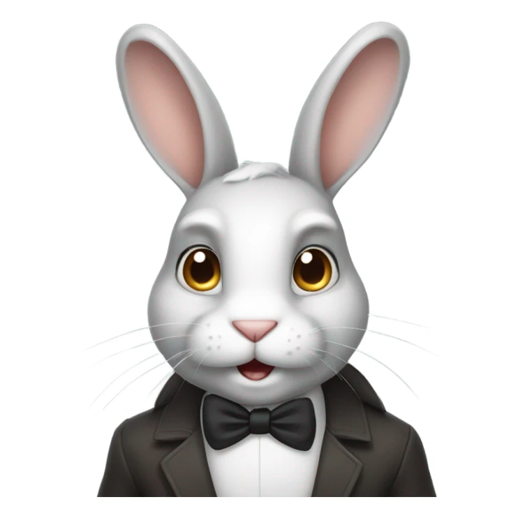 A handsome slick male rabbit sticker