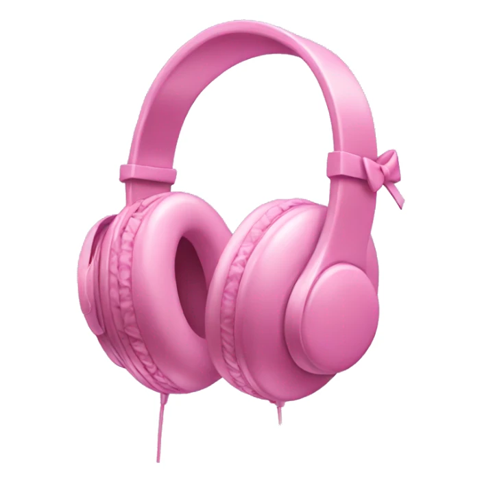 pink headphones with bows sticker