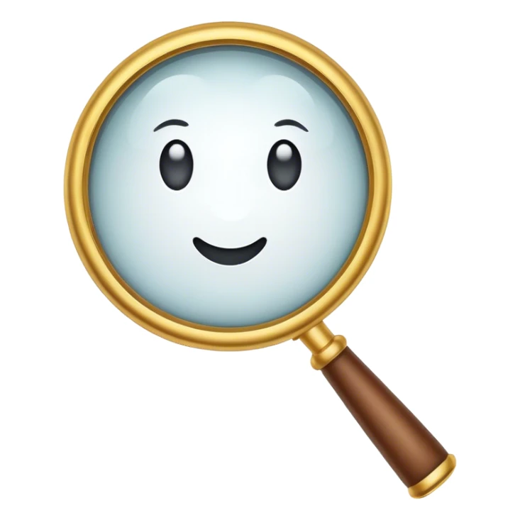 magnifying glass sticker