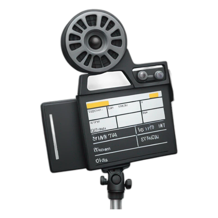 camera clapperboard microphone sticker