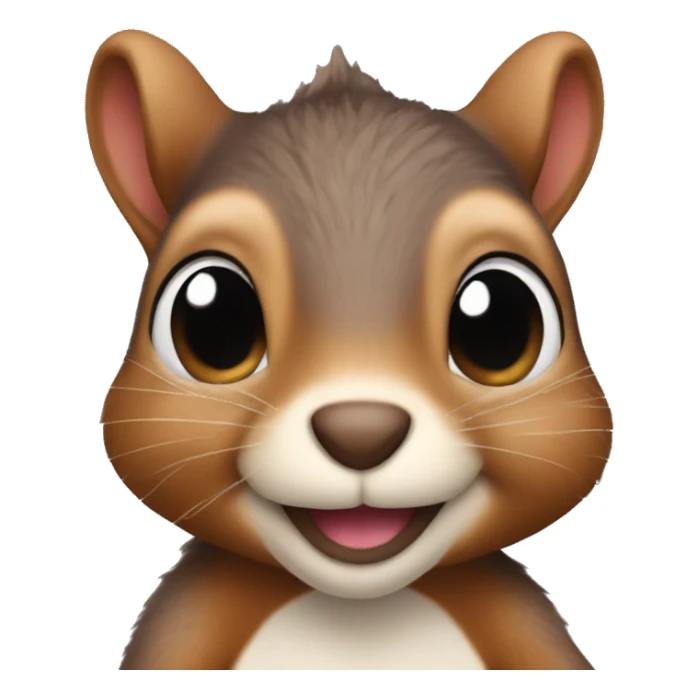 squirrel with heart eyes sticker