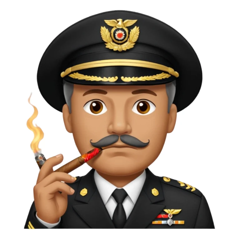 old school sergeant major smoking a cigar sticker