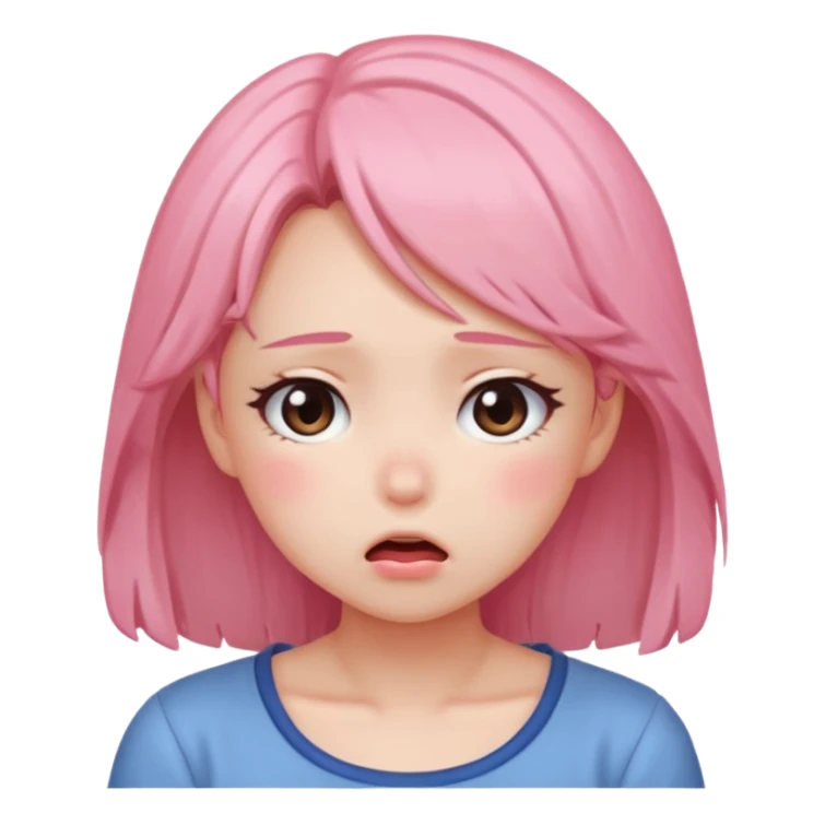 Anime girl flustered sticker