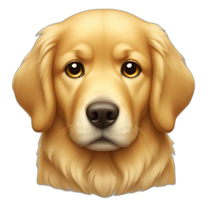 sad golden retriever sticker