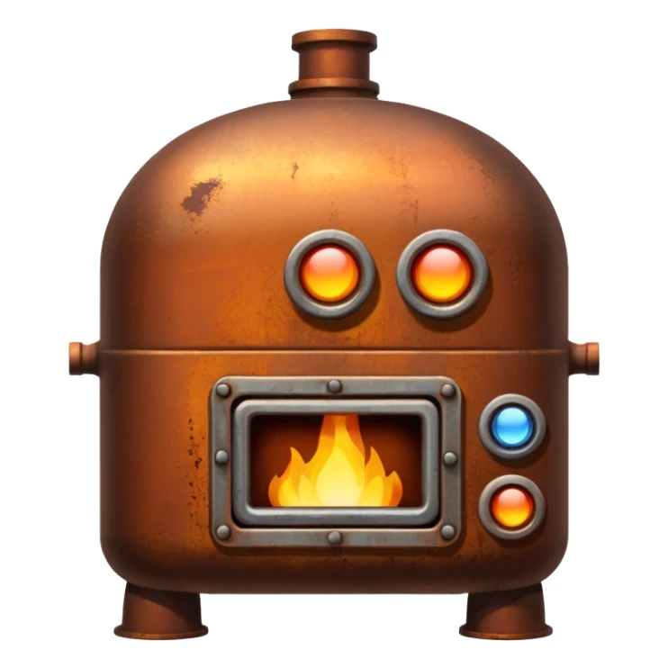 Furnace realistic sticker