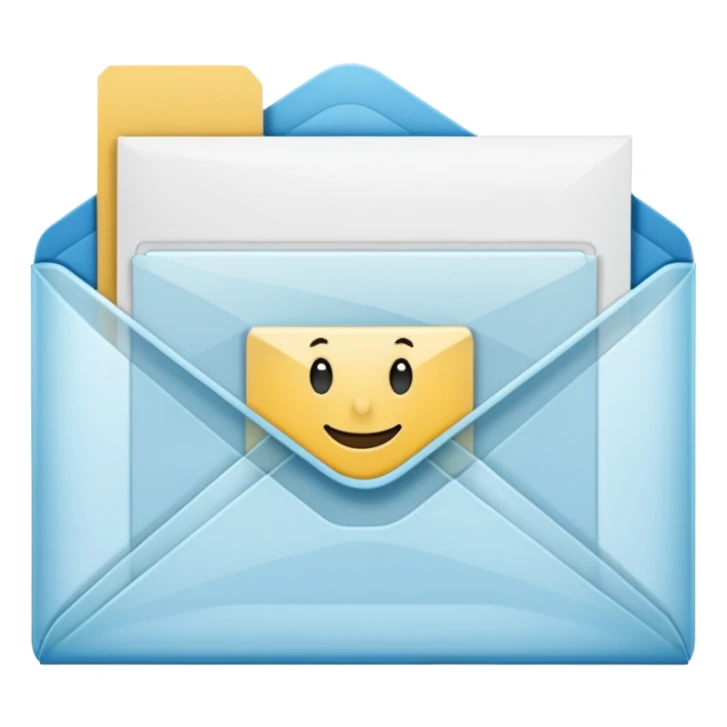 transparent folder with a envelope with name Henry Ballester sticker