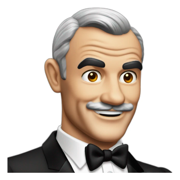 Sean connery 1960 as james bond waving sticker