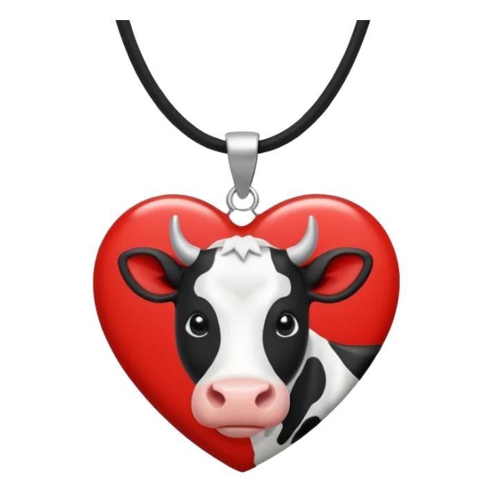 i need combination of this two emojis for making a neckless ❤️🐮  sticker