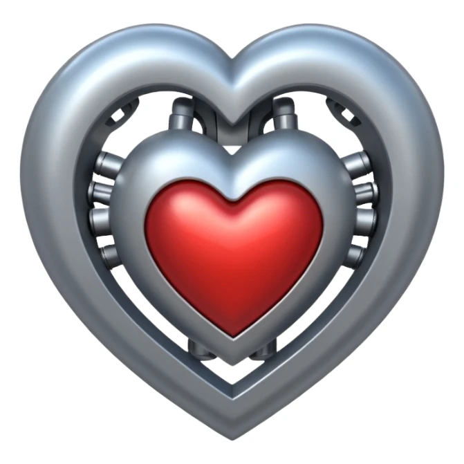 tech heart sticker