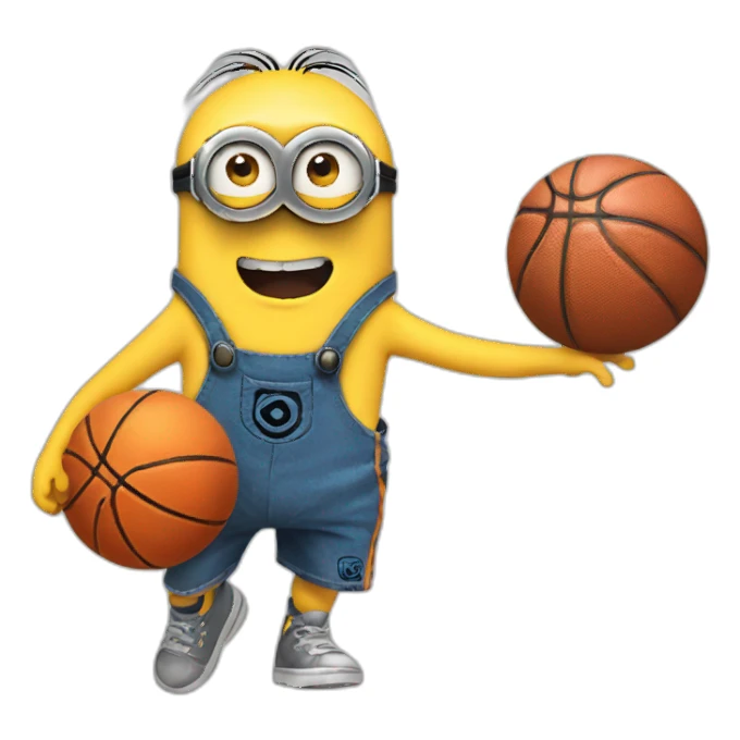 minion Playing basketball  sticker