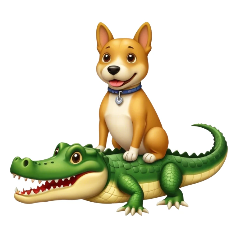 Dog with crocodile  sticker