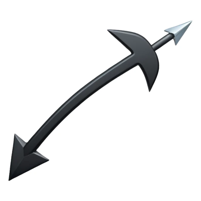 only a black arrow sticker