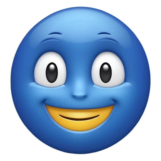 Like blue emoji 3D Facebook sticker