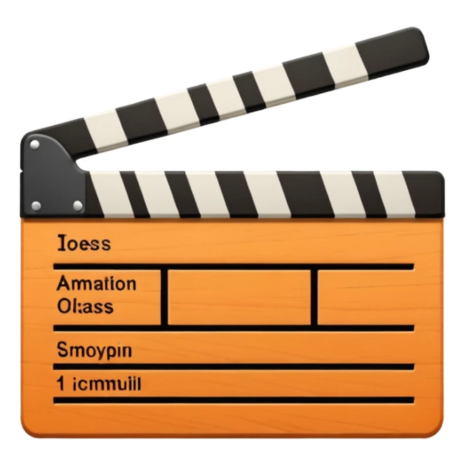 orange clapperboard sticker